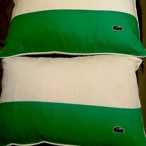 Lacoste throw pillows